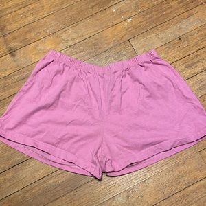 Snooze button pink shorts